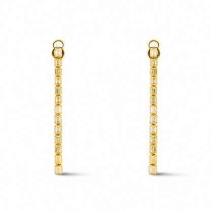 7.61 CT Yellow Diamond Earrings