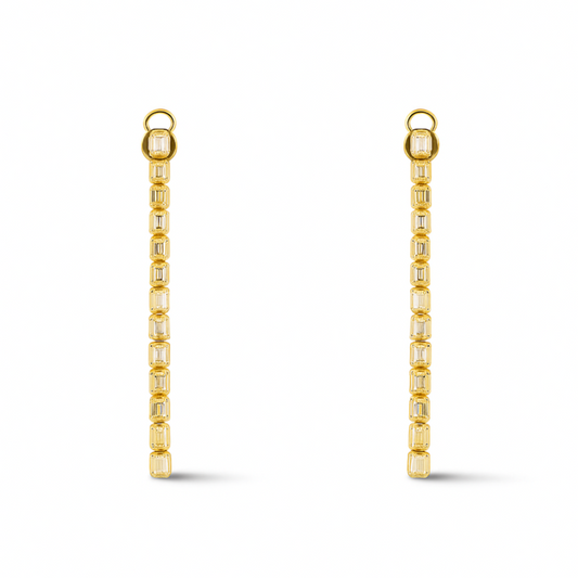 7.61 CT Yellow Diamond Earrings