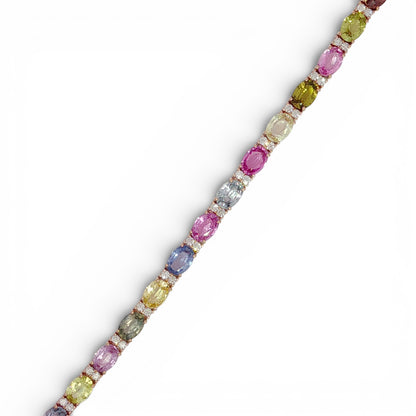 19.4 CT Multi Sapphire Bracelet
