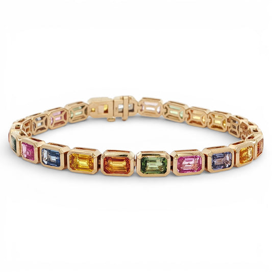 12.34 CT Multi Sapphire Bracelet