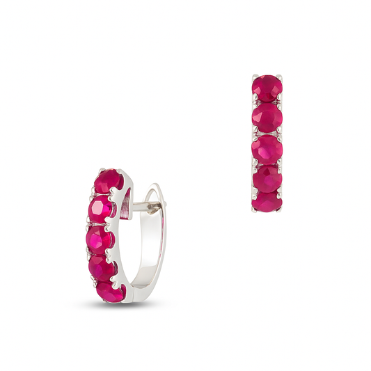 1.17 CT Ruby Hoops
