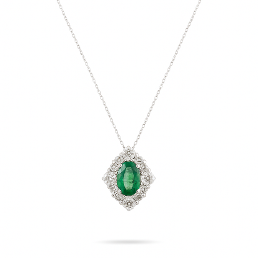 Emerald and Diamond Pendant