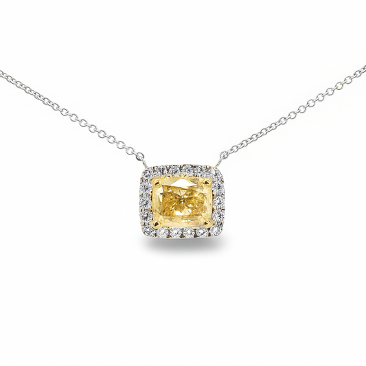 1.78 CT Yellow Diamond Pendant