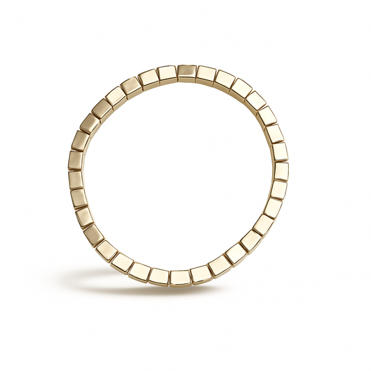 Golden Geometric Link Bracelet