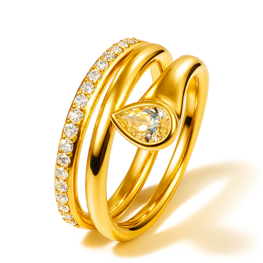 0.29 CT Yellow Diamond Band