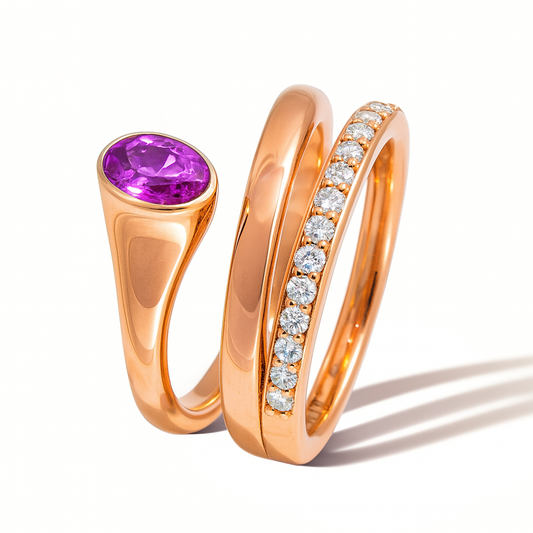 0.25 CT Pink Sapphire Band