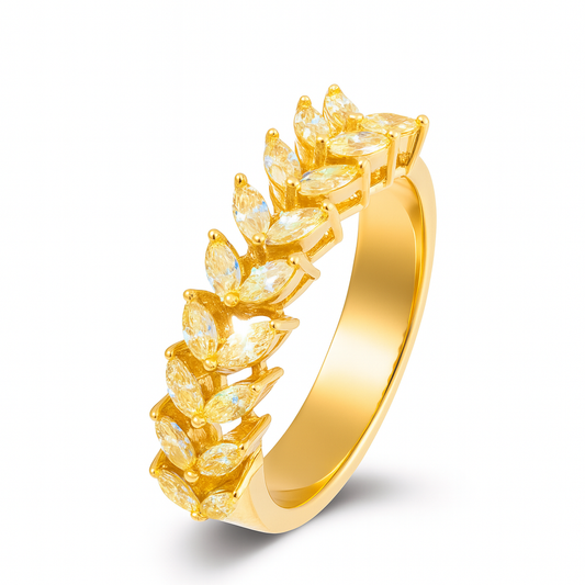 0.68 CT Yellow Diamond Ring