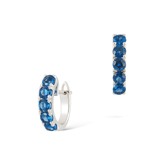 1.18 CT Sapphire Huggies