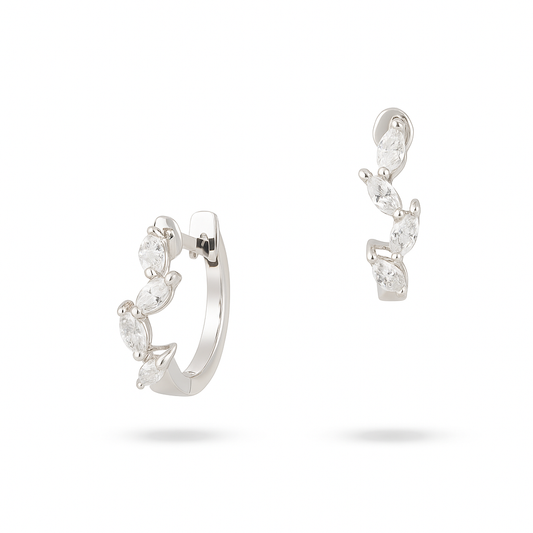 0.46 CT Marquise Hoop