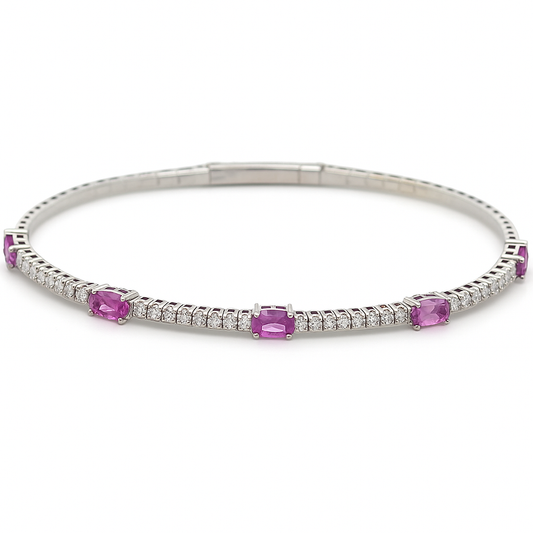 1.51 CT Pink Sapphire Bracelet