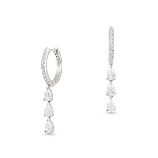 0.69 CT White Diamond Earrings
