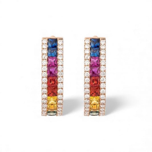 1.46 CT Rainbow Hoops