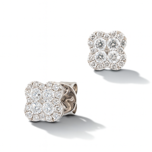 0.66 CT White Diamond Studs