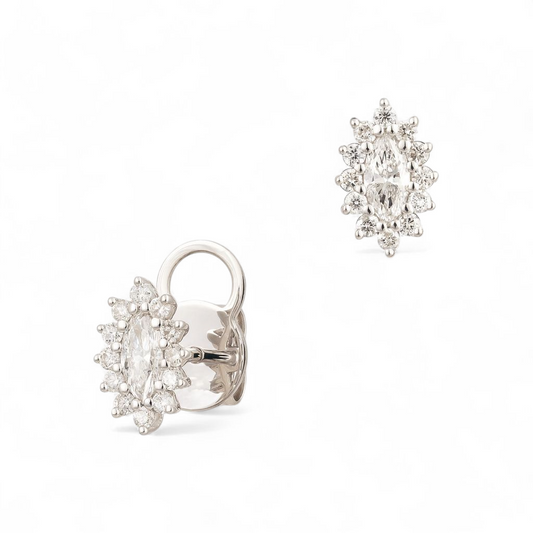 0.55 CT White Gold Diamond Studs