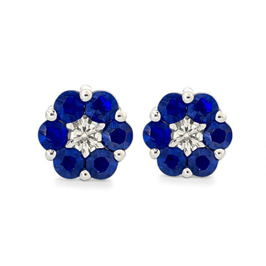 1.03 CT Blue Sapphire Earrings