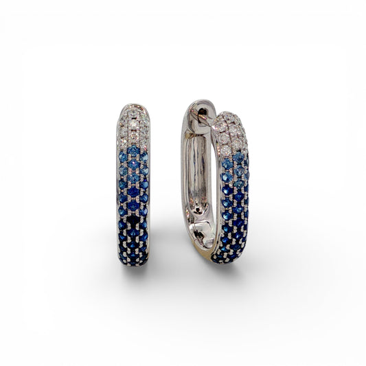 0.74 CT Blue Sapphire Earrings