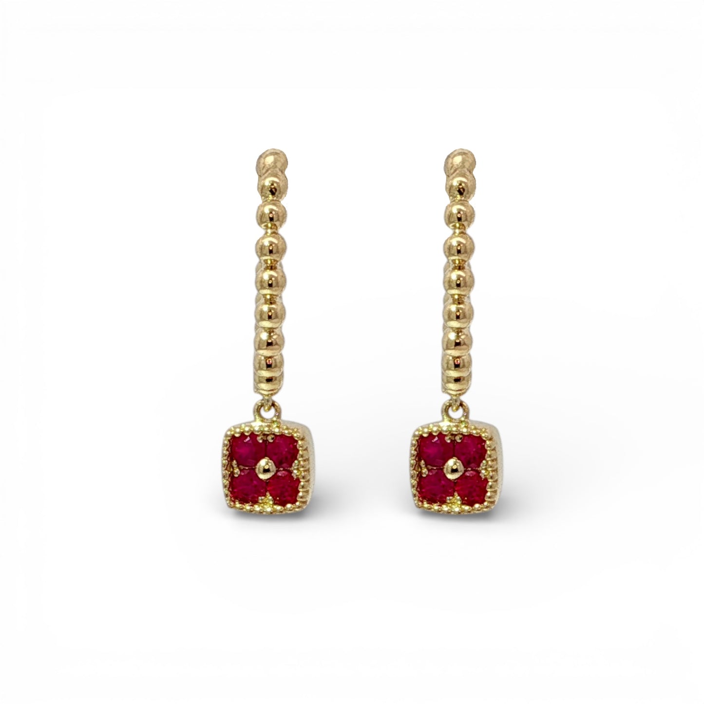 0.43 CT Ruby Earrings