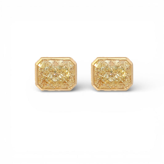4.05 CT Yellow Diamond Earrings