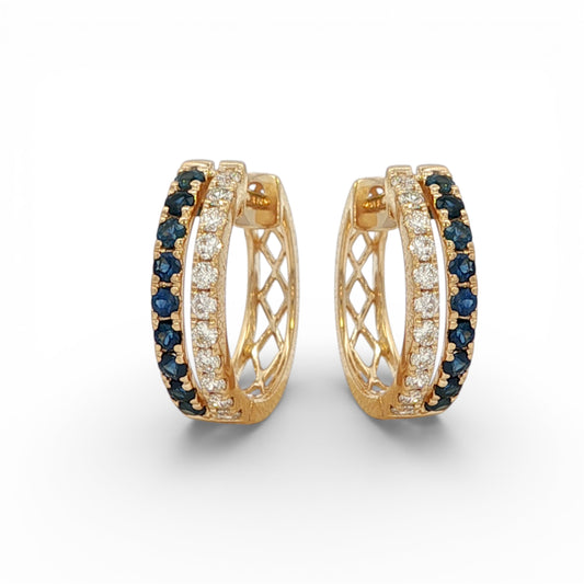 0.56 CT Blue Sapphire Earrings