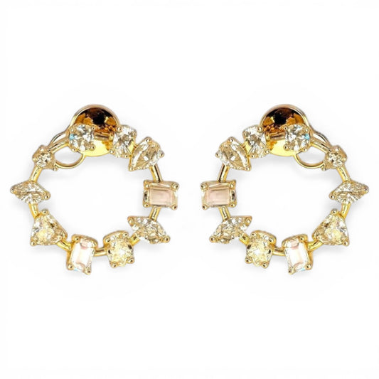 3.36 CT Yellow Diamond Hoops