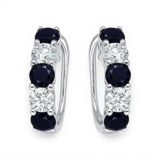 1.31 CT Black Diamond Hoops