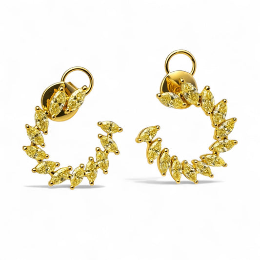 1.23 Yellow Diamond Earrings