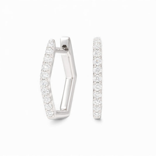 0.49 CT Diamond Hoops