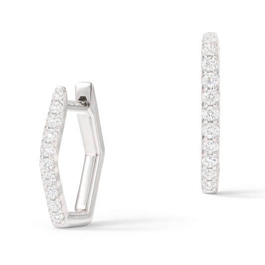 0.49 CT Diamond Hoops