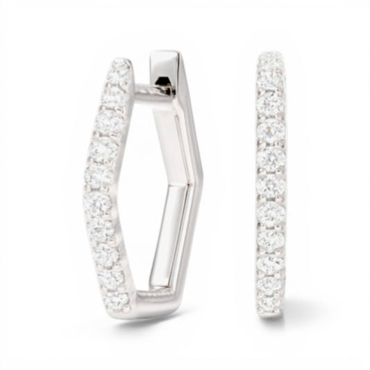 0.49 CT Diamond Hoops