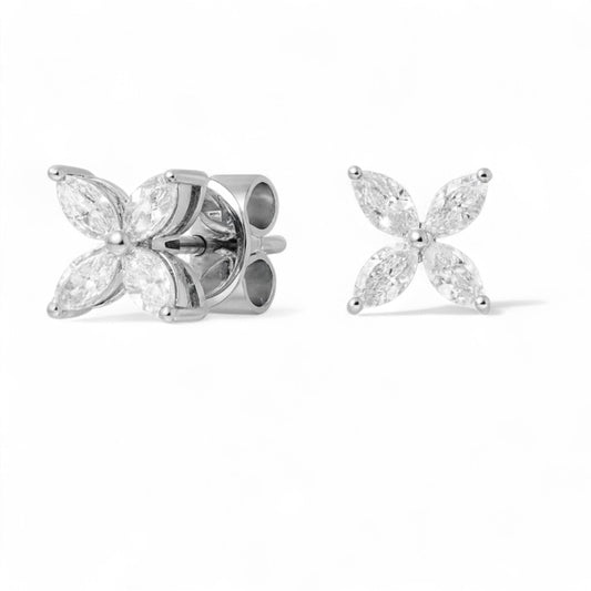 0.42 CT White Gold Diamond Studs