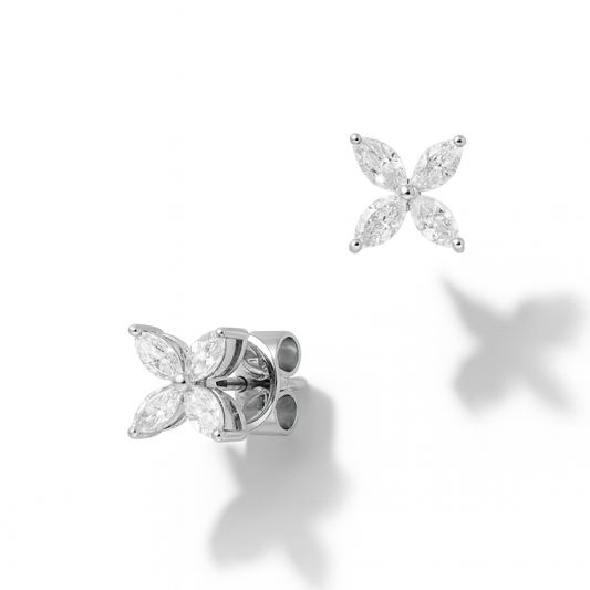 0.42 CT White Gold Diamond Studs