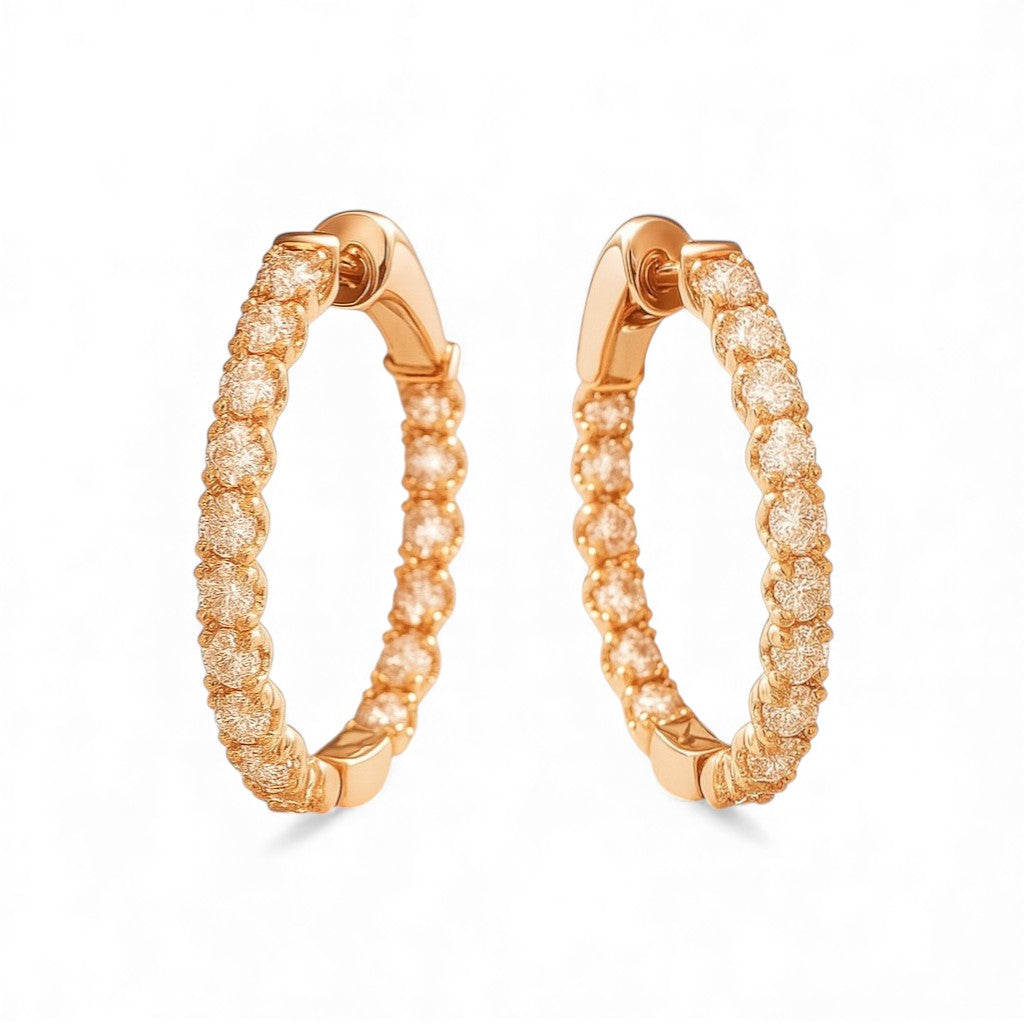 1.65 CT Diamond Hoops