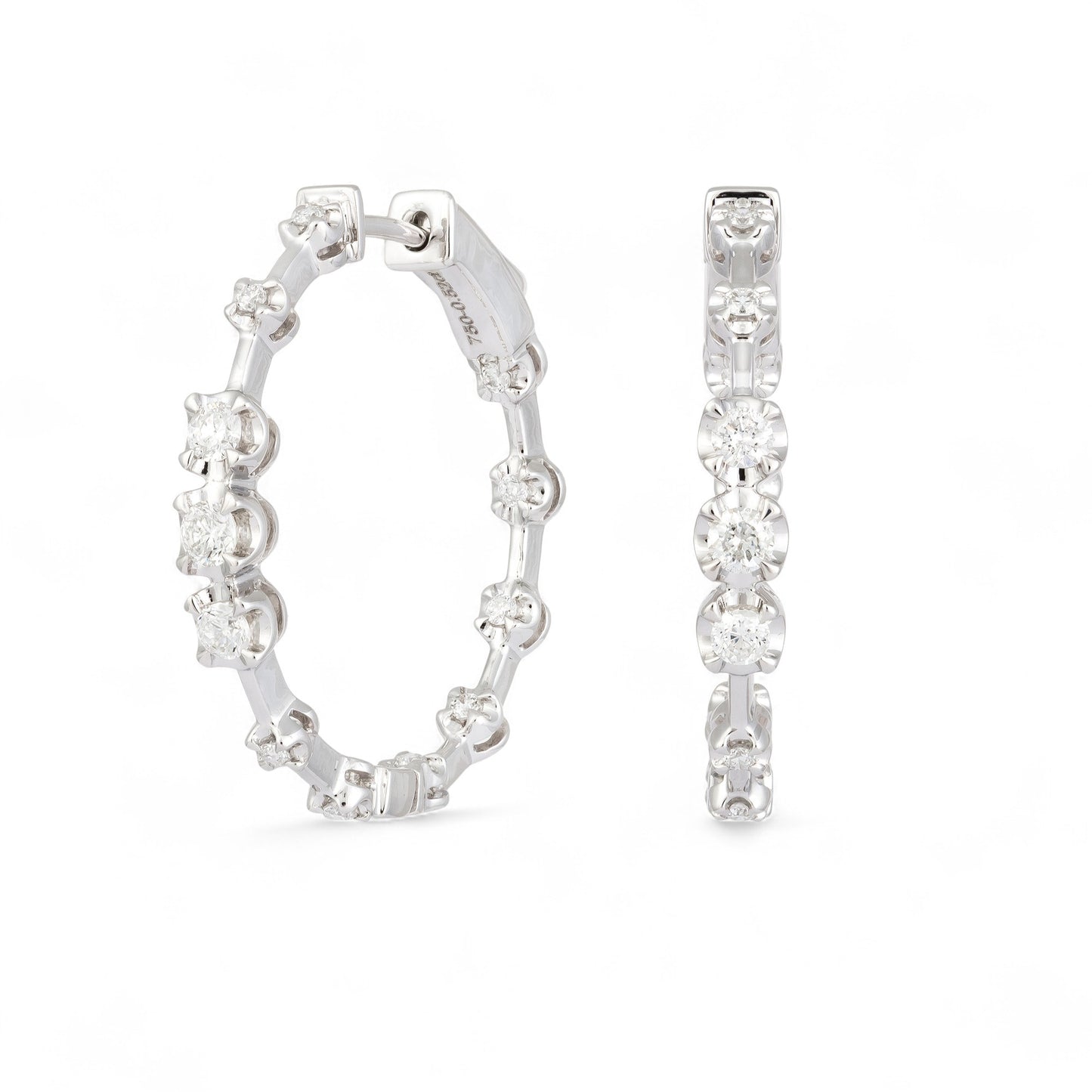 0.53 CT Diamond Hoops