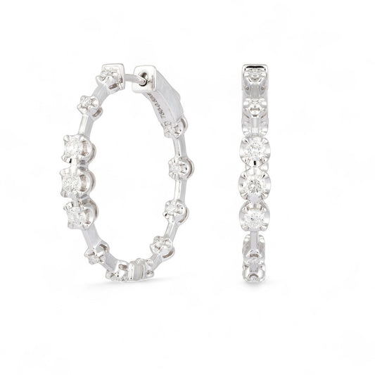 0.53 CT Diamond Hoops
