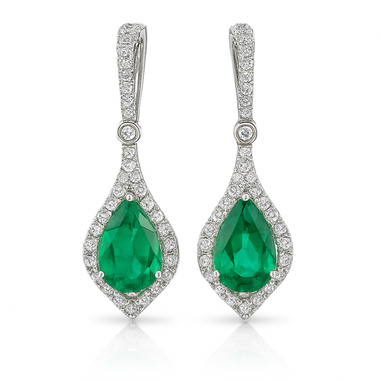 2.29 ct Emerald Drop Earrings