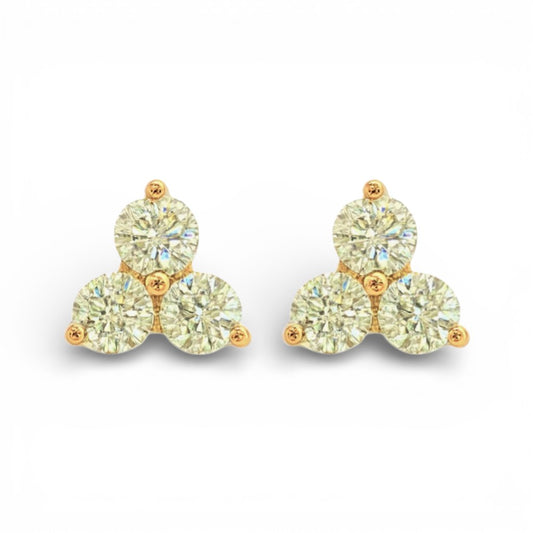 0.81 CT Yellow Diamond Earrings