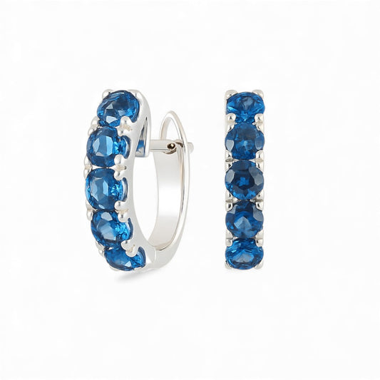 1.18 CT Sapphire Huggies