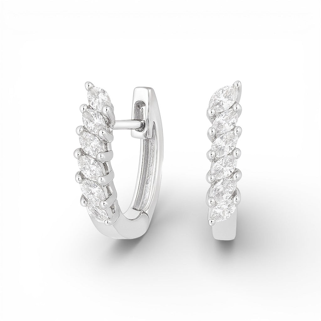 0.55 CT White Gold Diamond Earrings