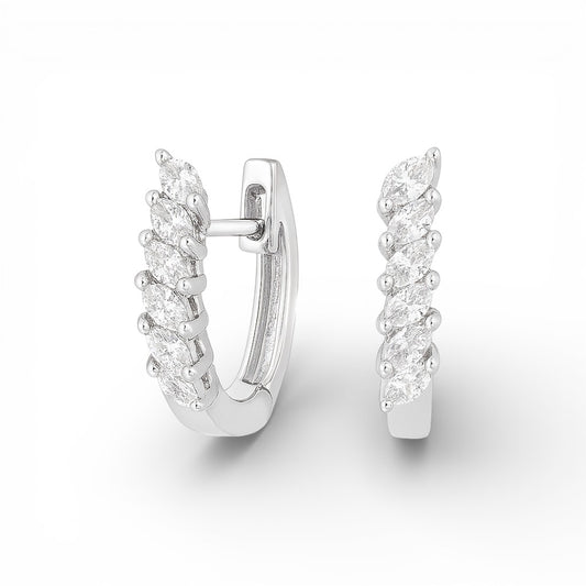 0.55 CT White Gold Diamond Earrings