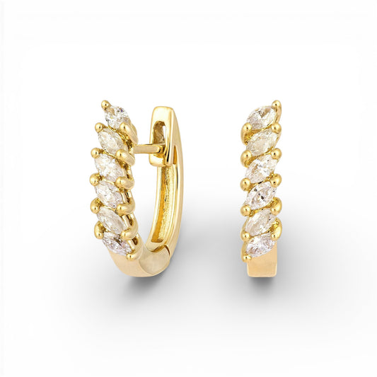 0.48 CT Yellow Diamond Huggie