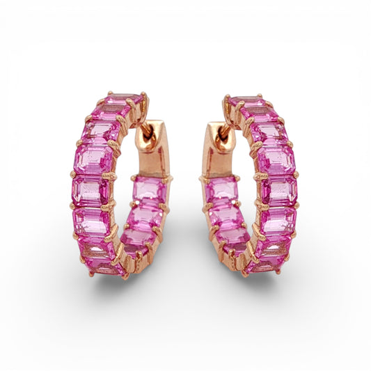 5.32 CT Pink Sapphire Earrings