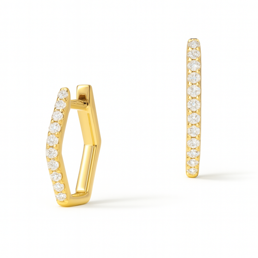 0.22 CT Diamond Hoops