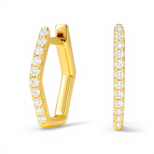 0.22 CT Diamond Hoops