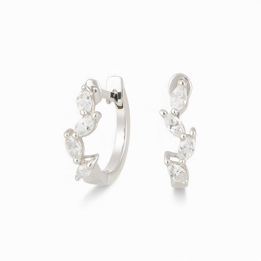 0.46 CT Marquise Hoop