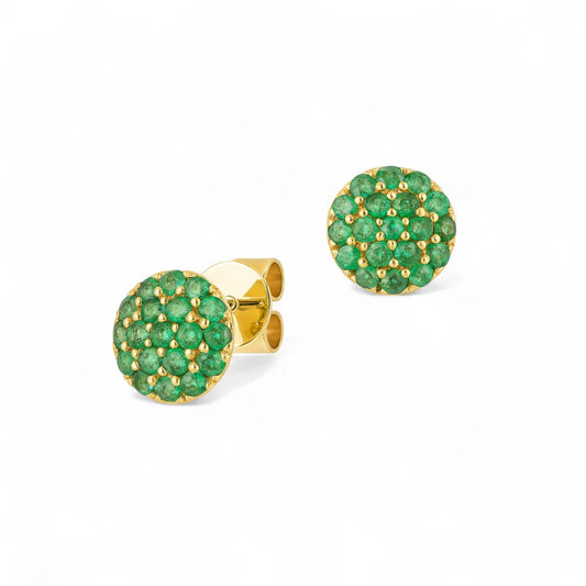 0.61 CT Emerald Pave Studs