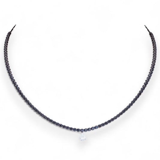 2.02 CT Black Diamond Necklace