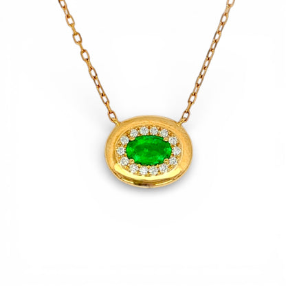 0.41 CT Emerald Pendant
