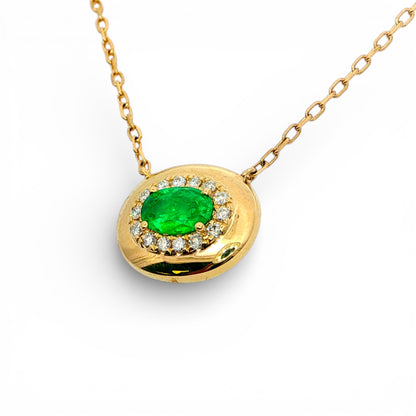 0.41 CT Emerald Pendant