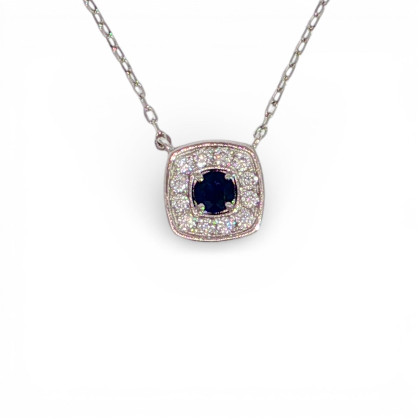 0.48 CT Blue Sapphire Necklace