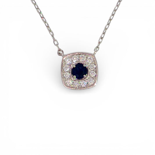 0.48 CT Blue Sapphire Necklace
